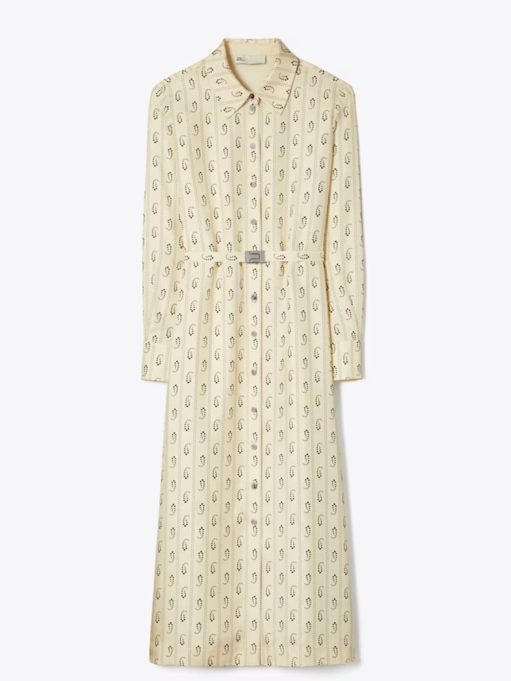 tory burch silk shirt dress Tory Burch Women's Printed Silk Shirtdress in The Pool Blue, size 10